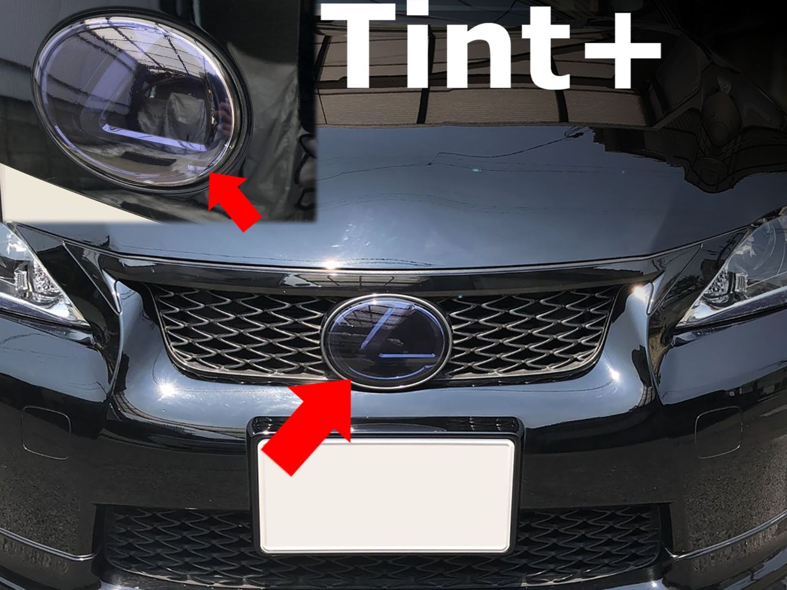 Tint+ 再利用できる テールランプ スモークフィルム レクサスSC430 UZZ40 (Type2：後期用) Tint+再利用できる テールランプ スモークフィルム レクサスGS L10系