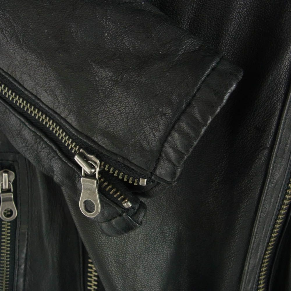 ミハラヤスヒロ　黒　レザーシングルライダースジャケット ミハラヤスヒロ シングルライダースジャケット - メルカリ