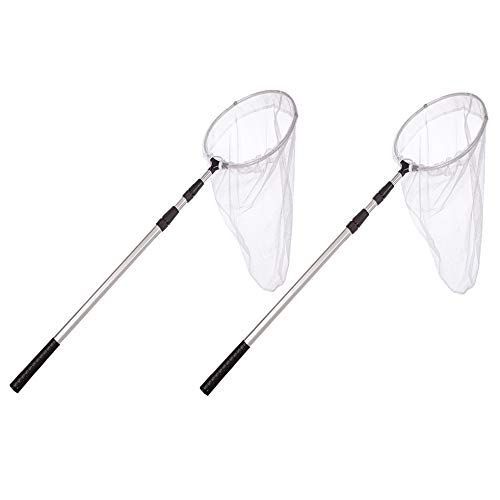A2軽量アルミ製：シルバー 2個 SATiNU 虫取り網 捕虫網 虫捕り網