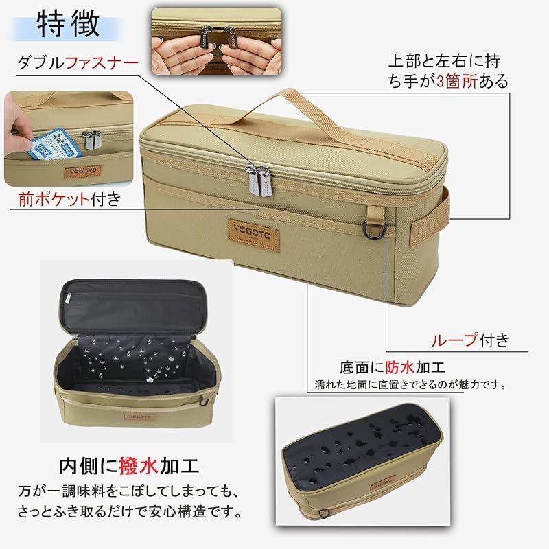 YOGOTO 収納ボックス アウトドア キャンプ ギアボックス コンテナ 60L トランク収納 大容量 深型 車載収納 仕切り付き 大きいサイズ メッシュポケット付き デージーチェーン付き ショルダーストラップ付き 軽量 持運び便利 60Lカー 0 NEXPOTALLINN_EU