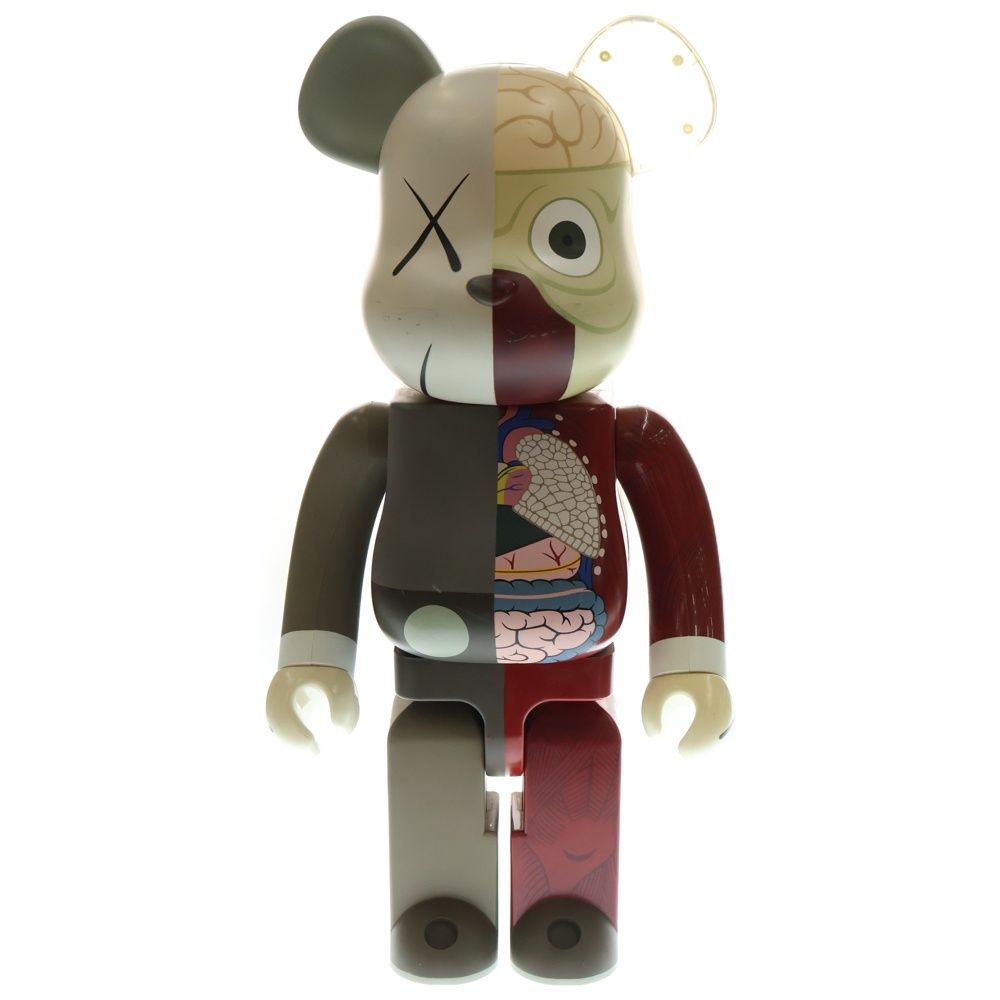 MEDICOM TOY メディコムトイ BE RBRICK Original Fake ×KAWS Companion Dissected Grey 1000% カウズ ベアブリック フィギュア 人体模型 レッド|グレー