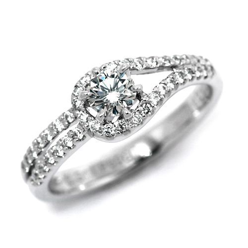 婚約指輪 安い プラチナ ダイヤモンド リング 0.2カラット 鑑定書付 