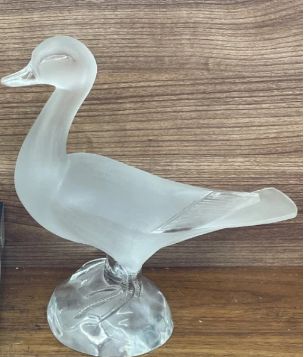 フランス　ラリック　クリスタル　ラージダック　アヒル　置物　オブジェ　美品 フランス ラリック クリスタル ラージダック アヒル 置物 オブジェ 美
