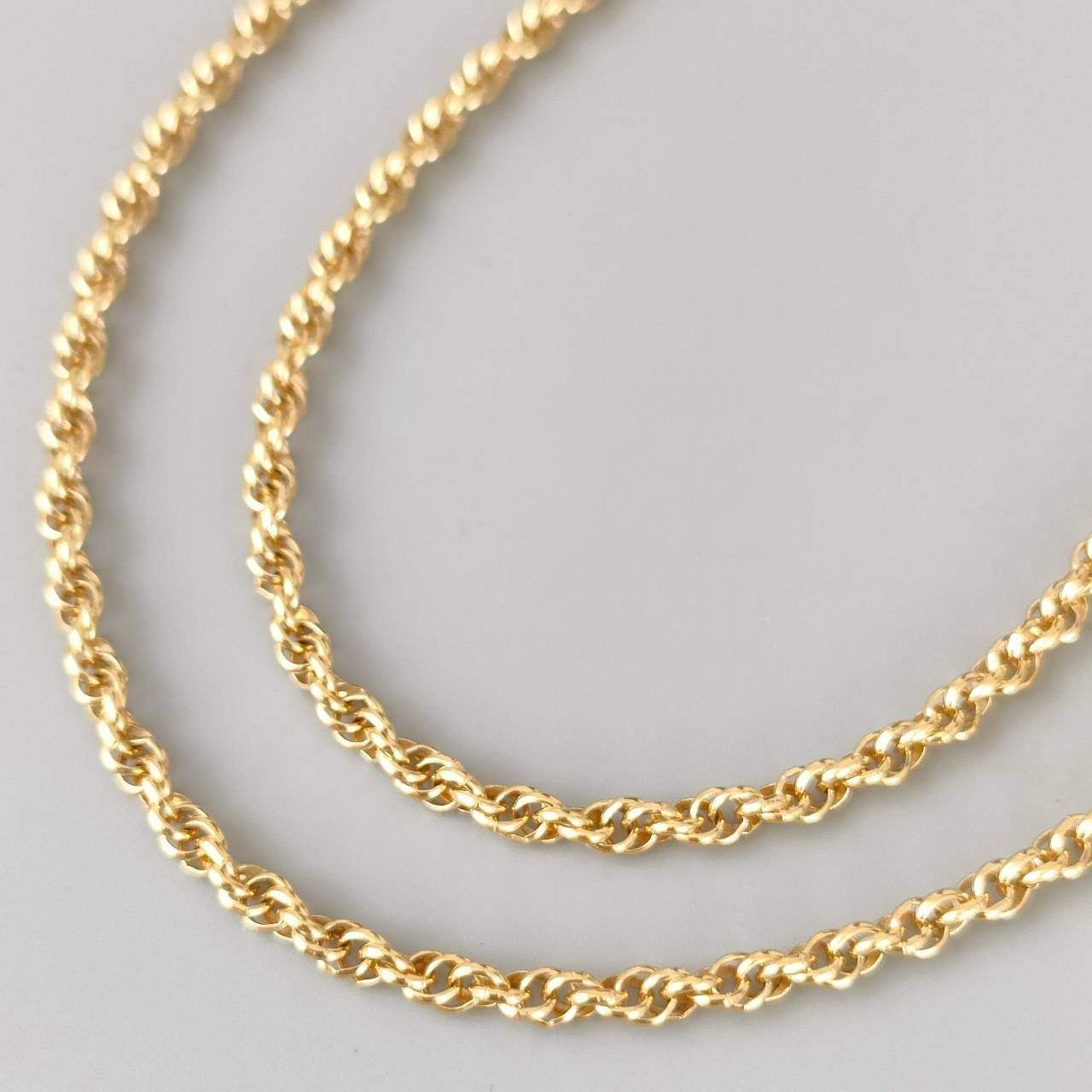 18金 K18 チェーンデザイン ネックレス 造幣局刻印 メンズ 15.27g 60㎝ D137