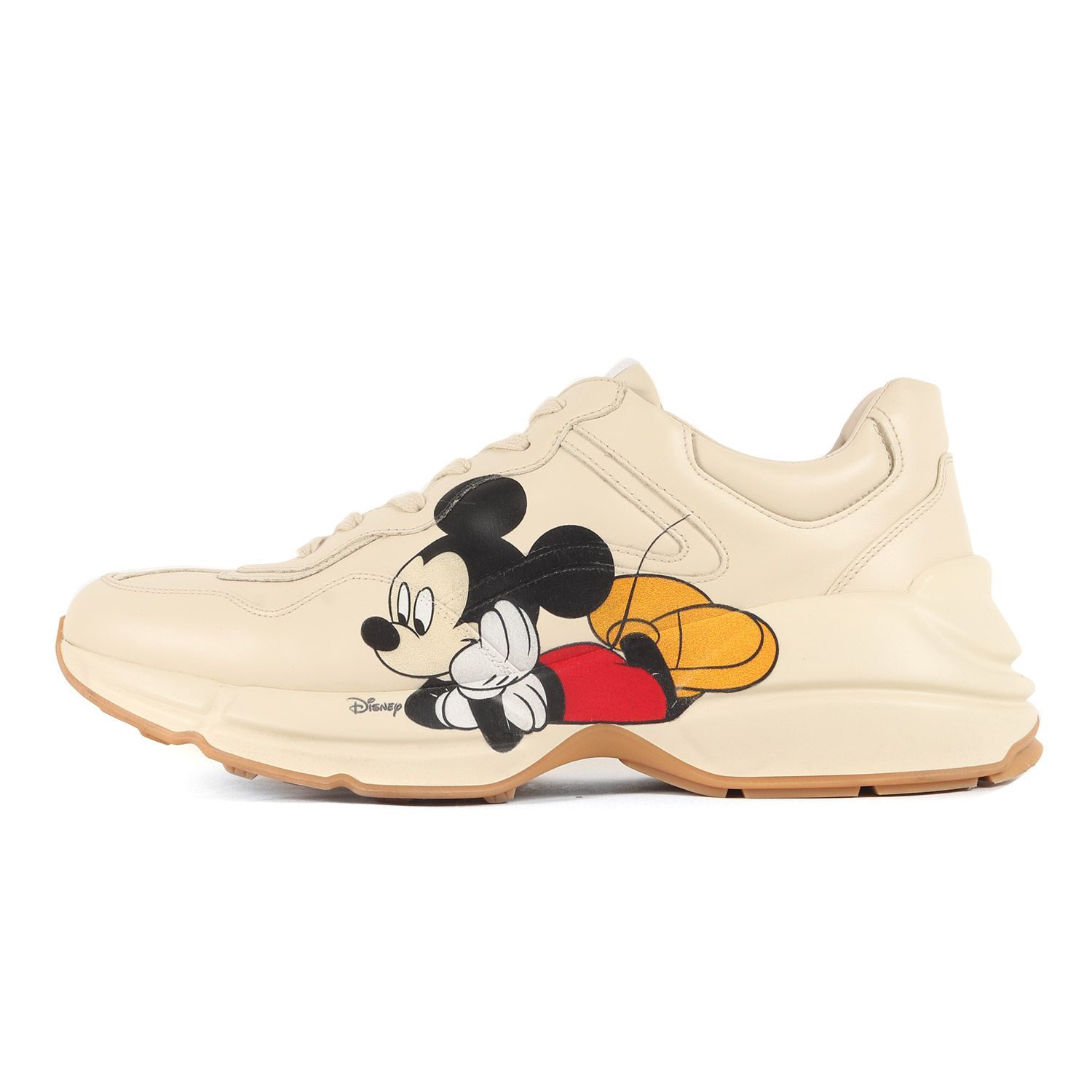 GUCCI グッチ サイズ:9 1/2 Disney Mickey Mouse ローカット レザー 