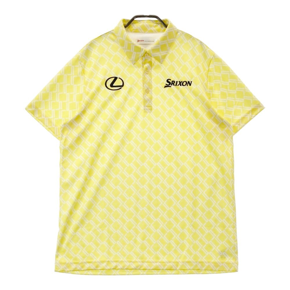 サイズ LL SRIXON スリクソン ×LEXUS 2025年モデル 半袖ポロシャツ 総柄 イエロー系 240101541073 ゴルフウェア メンズ ストスト