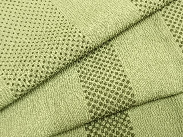 平和屋着物▽小紋 単衣 間道 洗える着物 AABC0295fy