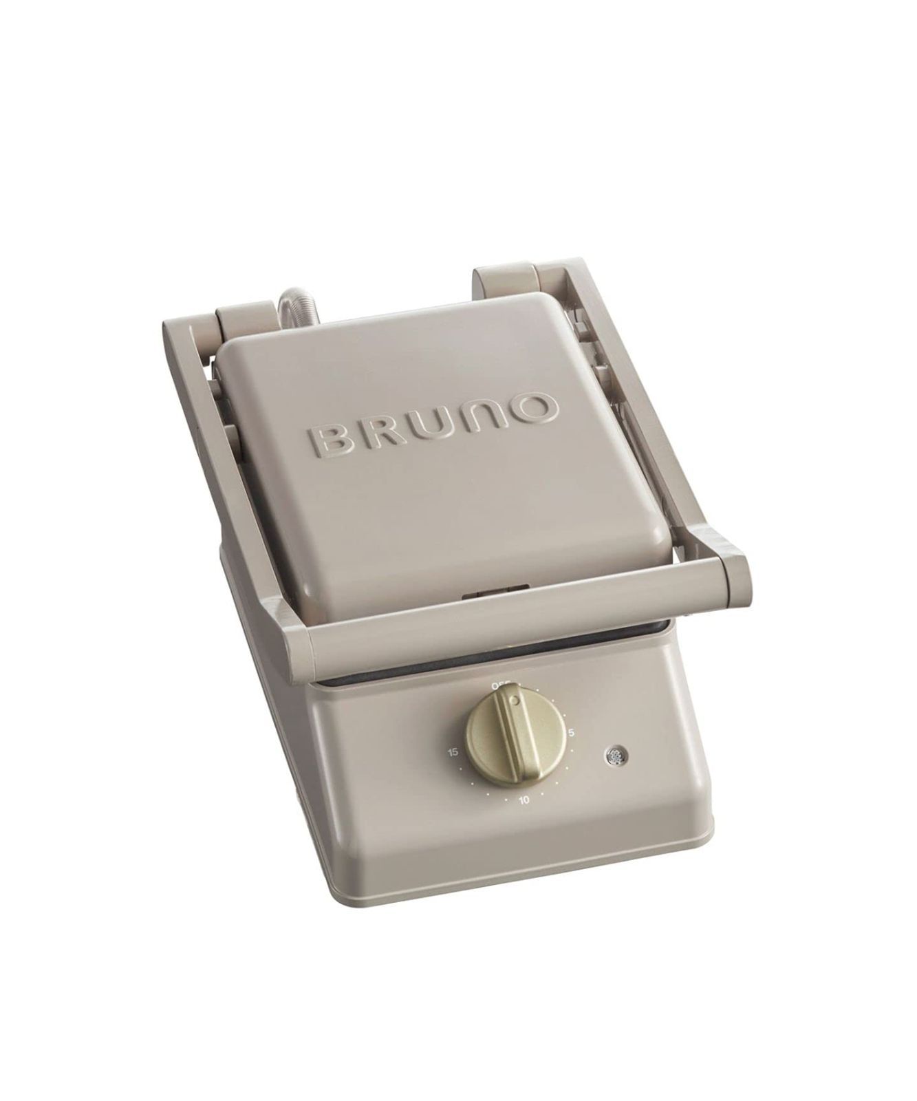 人気商品 BRUNO ブルーノ グリルサンドメーカー シングル ホットサンドメーカー おしゃれ 電気 耳まで焼ける 朝食 パン 食パン タイマー付き プレート取りはずし可 グレージュ ブルーノ BOE083-GRG