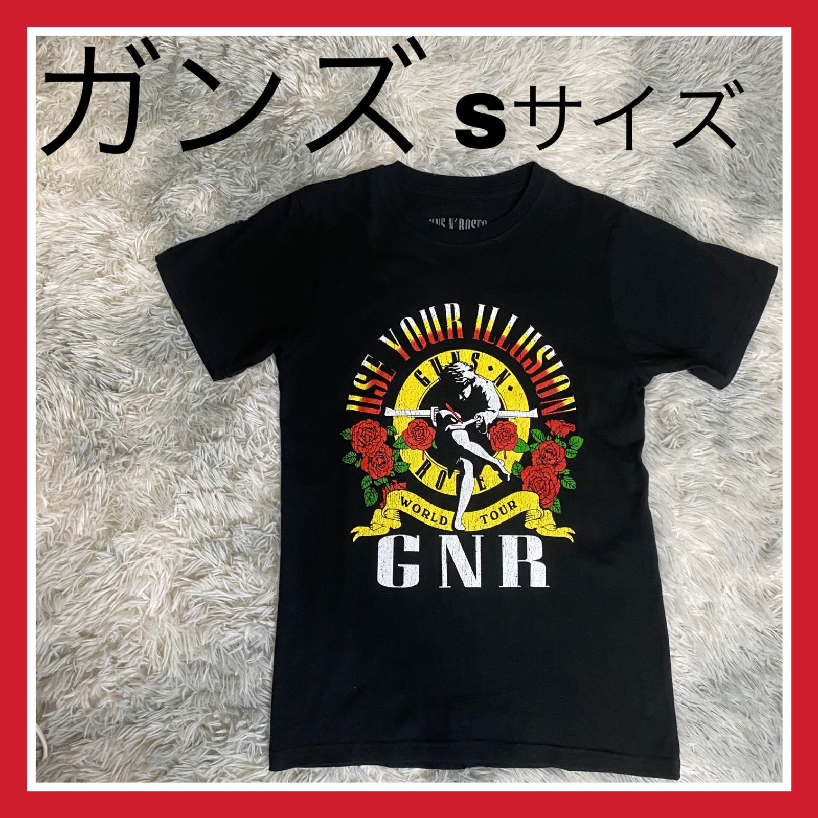 ガンズ・アンド・ローゼズバンドT Lサイズ 半袖 Tシャツ GUNS N' ROSES ロゴプリントTシャツ バンドT トップス 春
