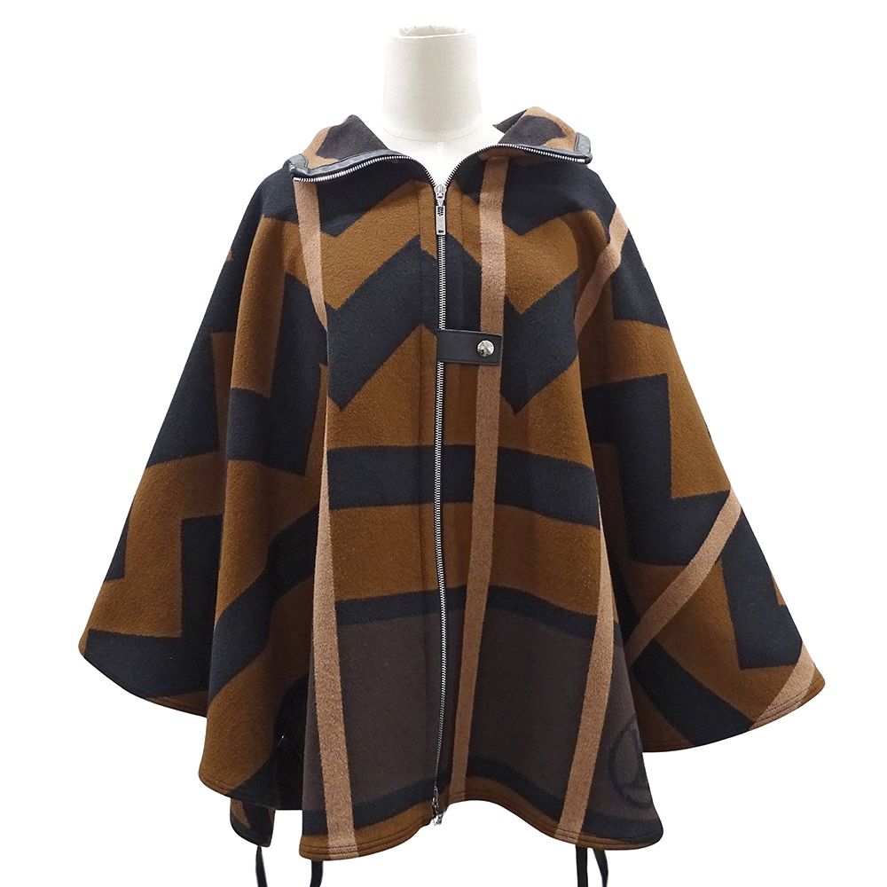 Louis Vuittonウール×アンゴラ モノグラム ポンチョ ケープコート ルイヴィトン LOUIS VUITTON モノグラム ケープ コート ポンチョ