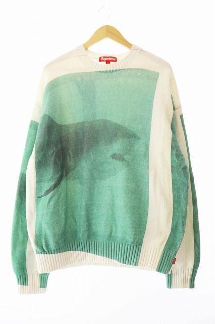 シュプリーム SUPREME 25SS demien hirst sweater ダミアン ハースト セーター M 白 ホワイト ブランド古着ベクトル AA 250522