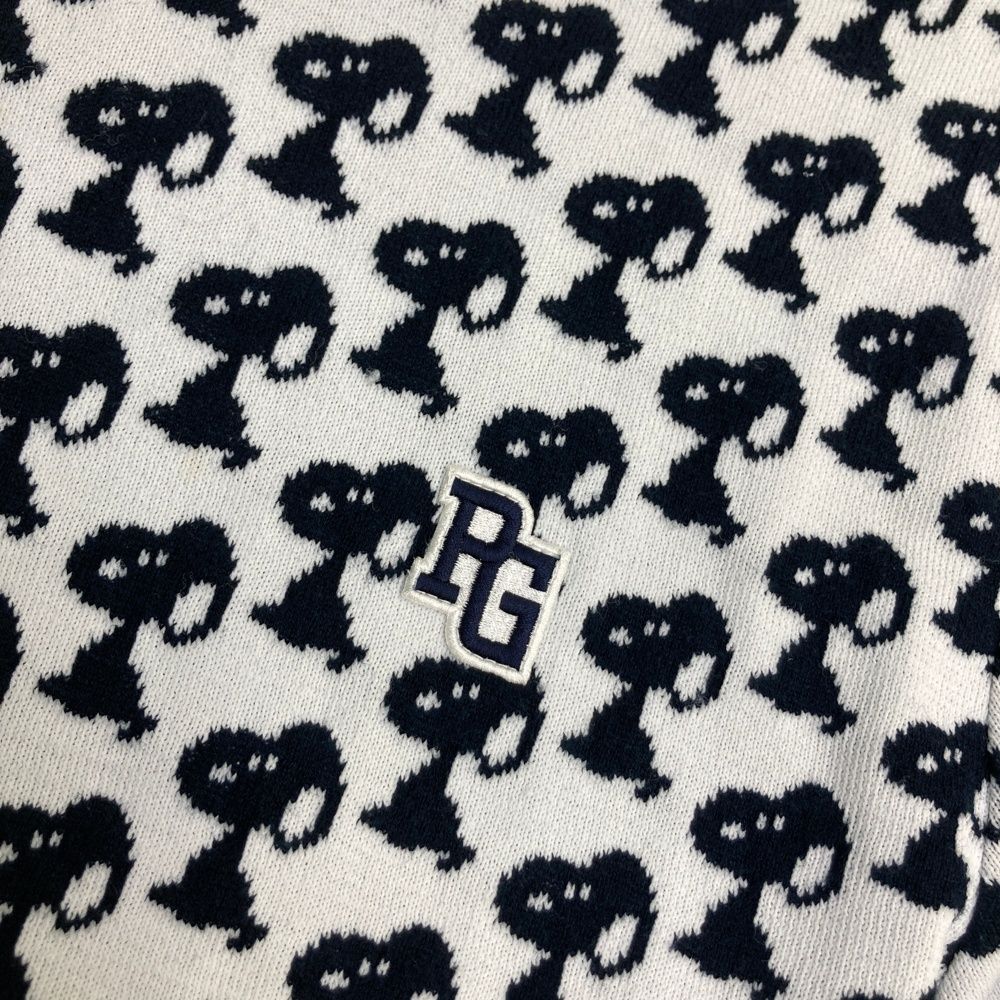極美品　PEARLY GATES スヌーピー セーター サイズ4 PEANUTS 楽天市場】【超美品】パーリーゲイツ×PEANUTS セーター 白×黒