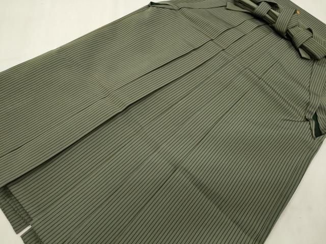 平和屋着物●男性　行灯袴　神代袴　縞　正絹　逸品　AAAU8472zg 平和屋着物○男性 行灯袴 神代袴 縞 正絹 逸品 AAAU8472zg 男性 正絹 行灯