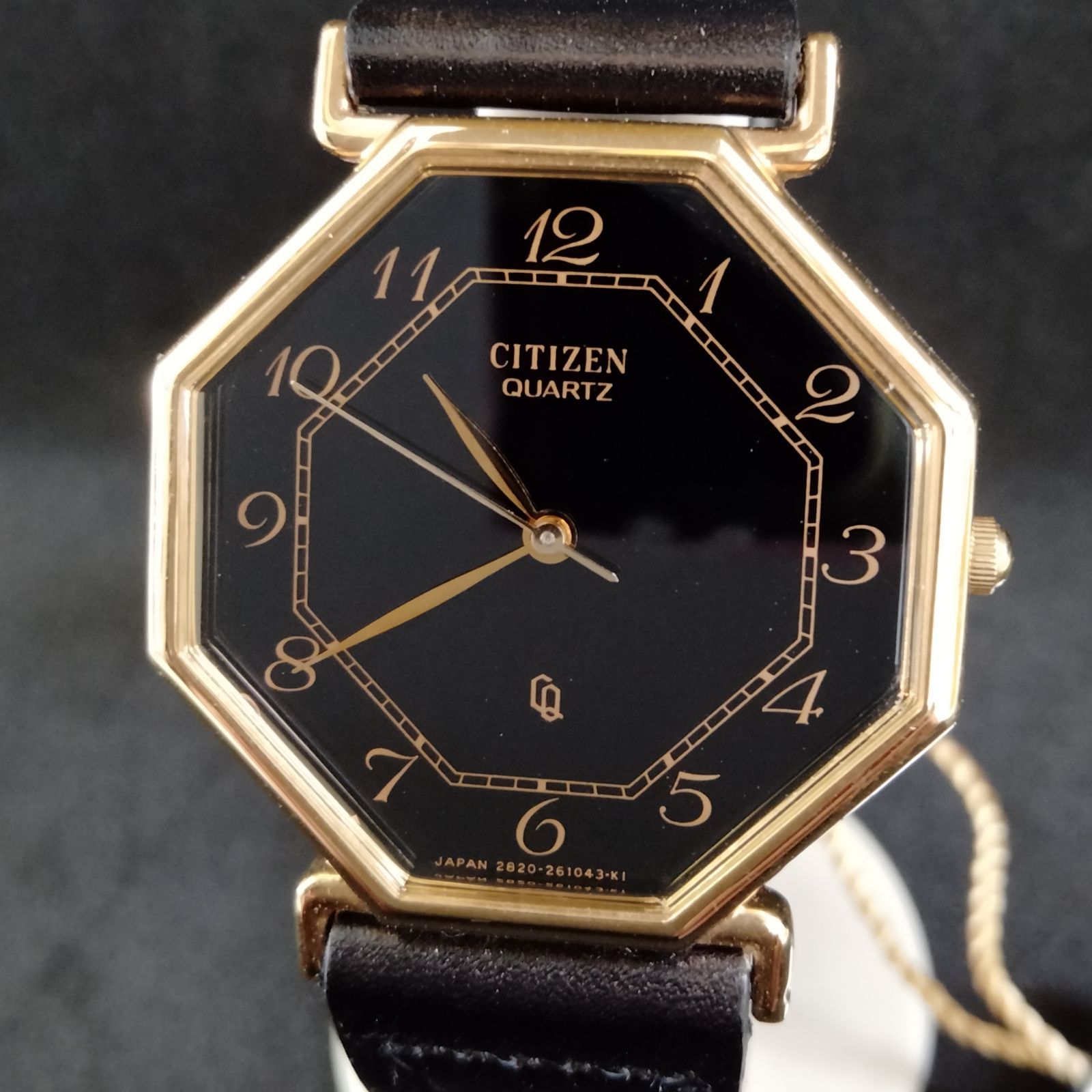 レア！デッドストック CITIZEN ドレッセル 八角形 黒文字盤 未使用 美