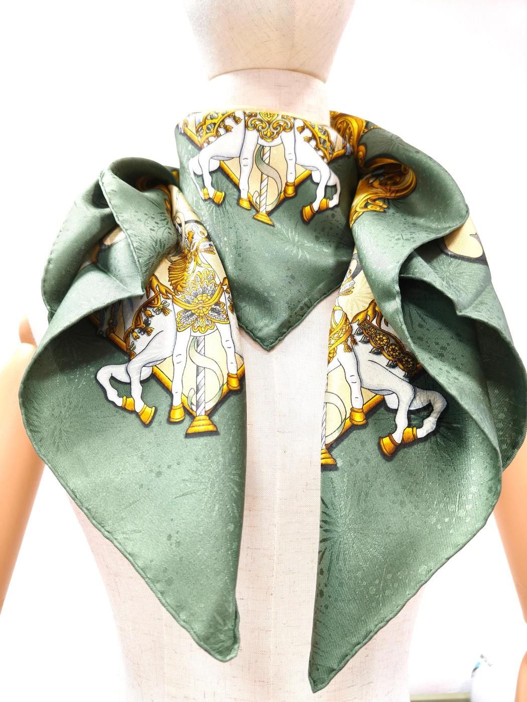 エルメス カレ90メリーゴーランドシルクスカーフ 4-ZD051 エルメス