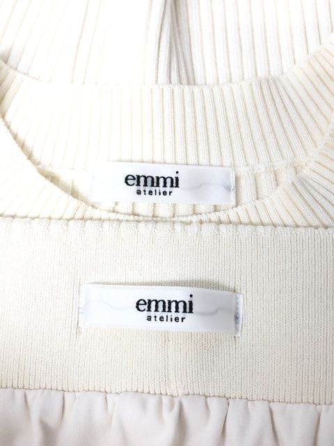 【中古】 emmi atelier エミアトリエ ノースリーブニット セットアップ 13WNT202003 アイボリー ONE 111394553