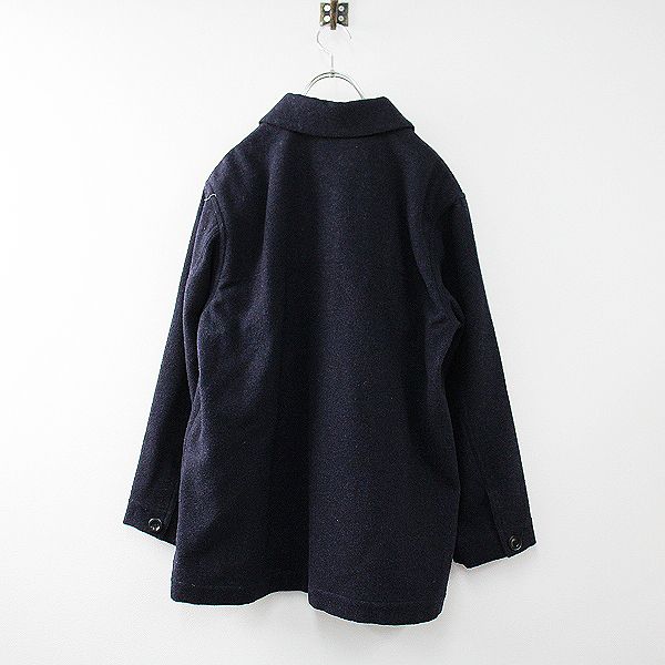 2021SS MHL. エムエイチエル FELTED SHETLAND WOOL 2/ネイビー ウール