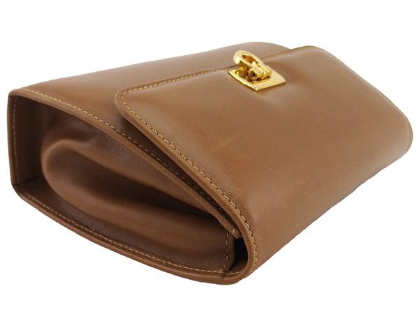 「極美品」サルヴァトーレフェラガモ ガンチーニ  カチューシャ ブラウン 極 美品 Salvatore Ferragamo サルヴァトーレフェラガモ