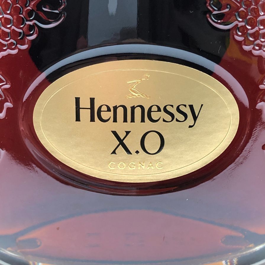 未開栓 Hennessy ヘネシー　金キャップ　クリアボトル　4本セット Hennessy 未開栓 ヘネシー XO 700ml 40％ コニャック 金キャップ