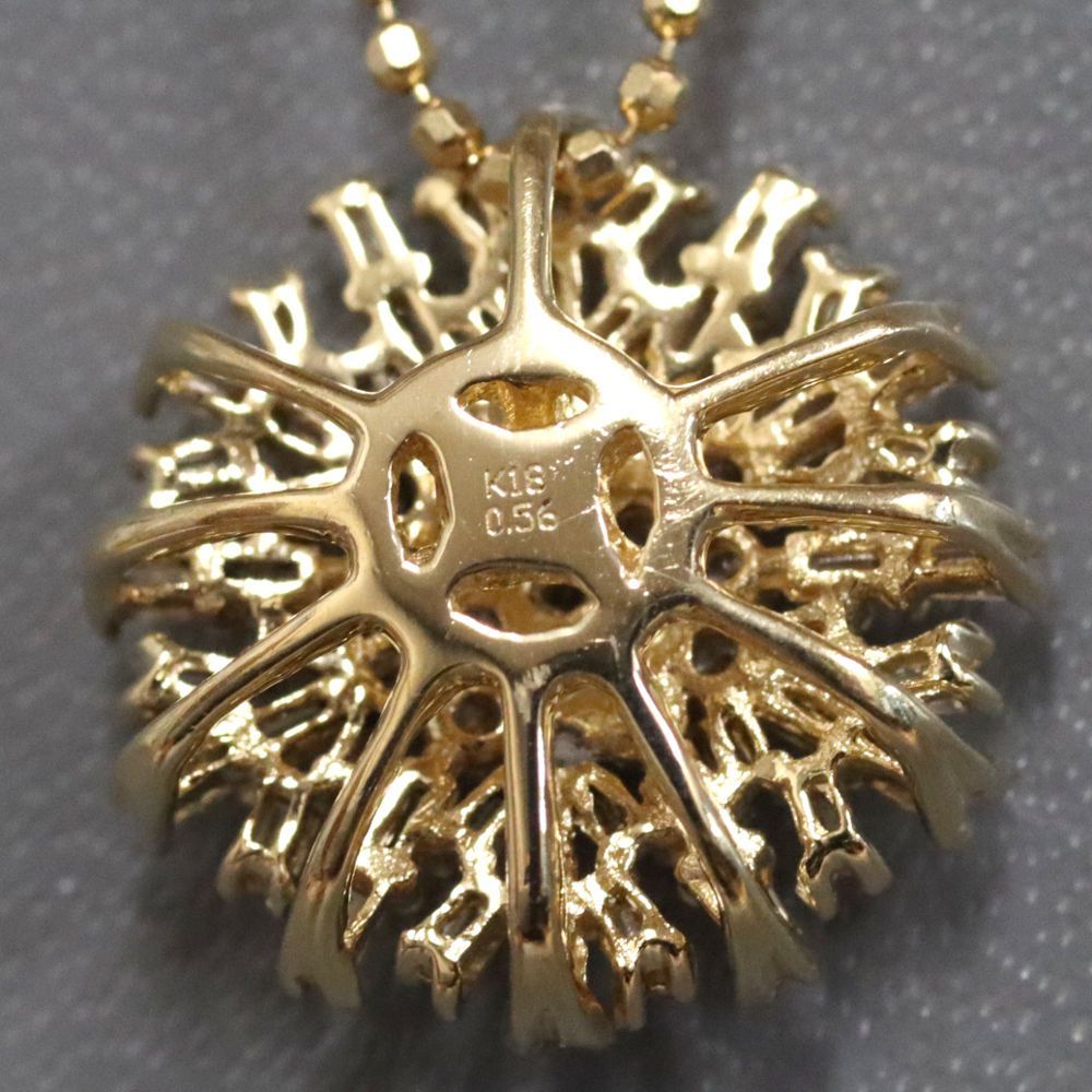 K18ブラウンダイヤモンドペンダント D0.56 4.8g（K18ブラウン  