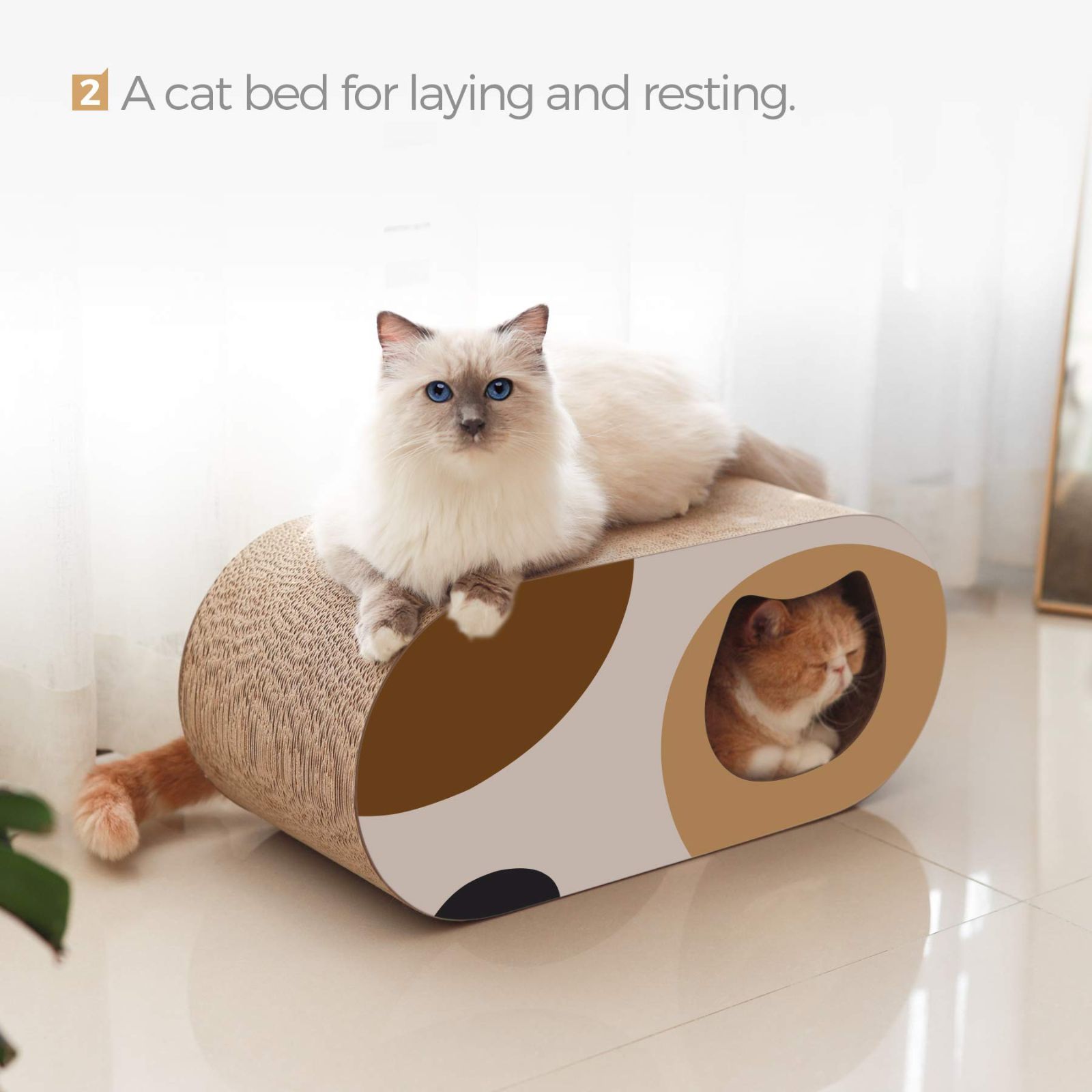 送料無料】PatternName: 三毛猫 ComSaf 猫 爪研ぎ 段ボール 爪とぎ キャットハウス組立不要 猫つめとぎ トンネル 大型 丈夫  両面使える メルカリ