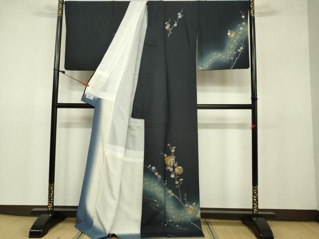 平和屋着物○訪問着 刺繍 雪輪花文 暈し染め 金彩 やまと誂