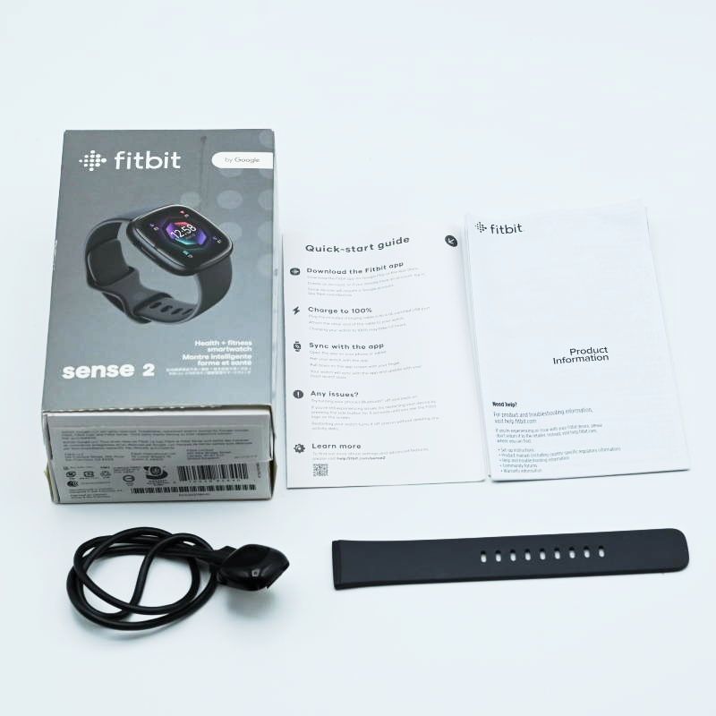T05-t011 動作確認済 Fitbit Sense 2 スマートウォッチ 24mm グレー S/Lサイズベルト・充電器付き Suica対応 T05-t011 動作確認済 Fitbit Sense 2 スマートウォッチ 24mm