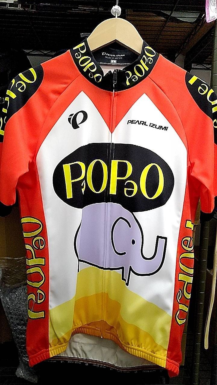 店頭 PEARL-IZUMI Lサイズ 半袖 サイクル ジャージ P-621-B パオパオ プリントジャージ ぞう パールイズミ