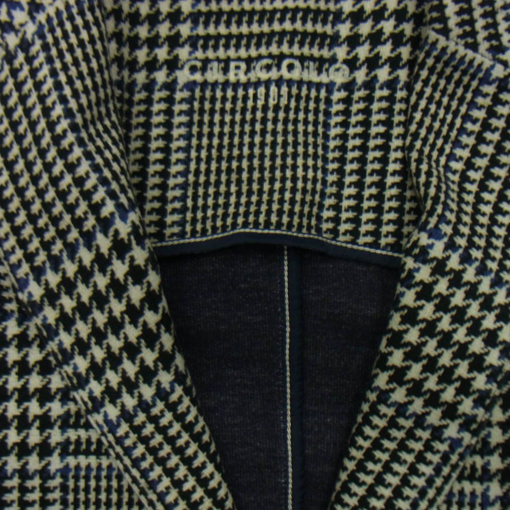 美品【CIRCOLO 1901】ダブル テーラードジャケット チェック 千鳥格子 CIRCOLO 1901 (チルコロ1901) ストレッチ グレンチェック ダブル