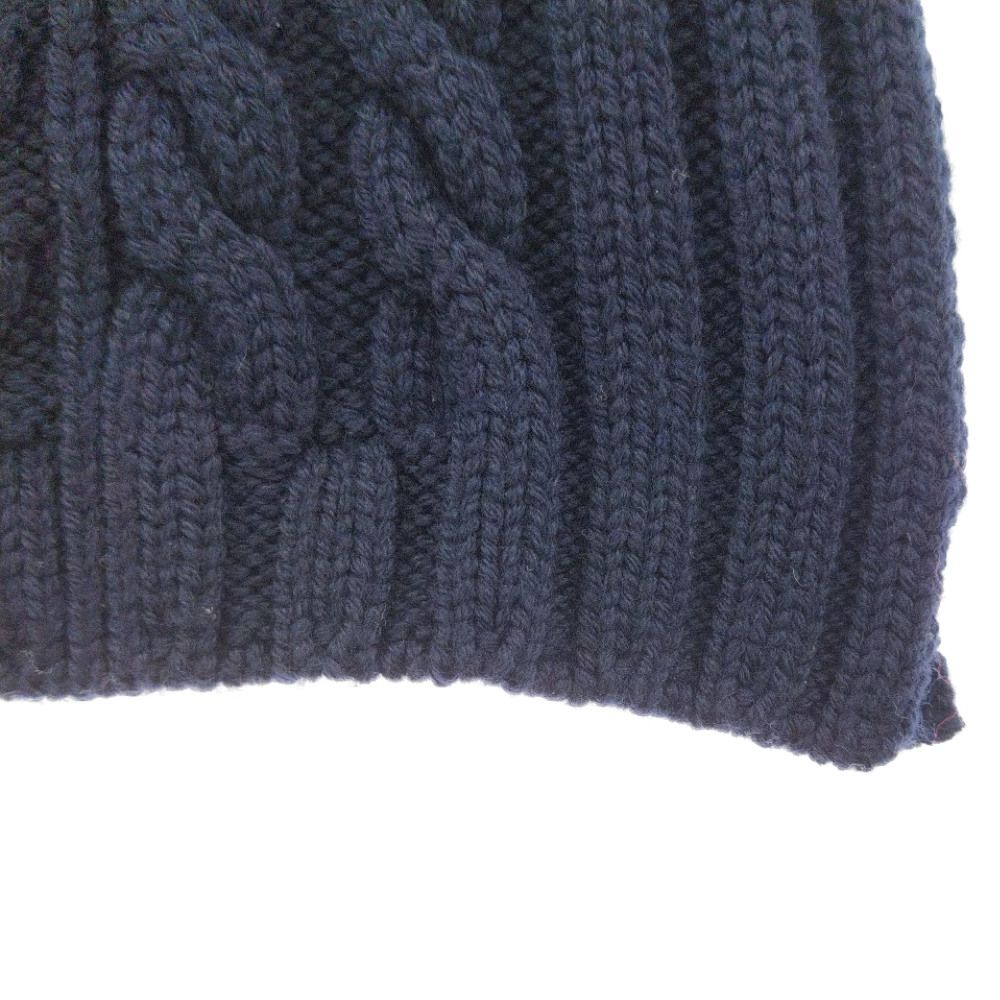 モンクレール マフラー ロゴワッペン ウール リブ ネイビー ユニセックス モンクレール マフラー ロゴワッペン ウール リブ ネイビー ユニセックス