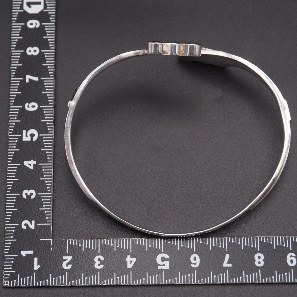 H577 シェル 925刻印 バングル デザイン シルバー 腕輪