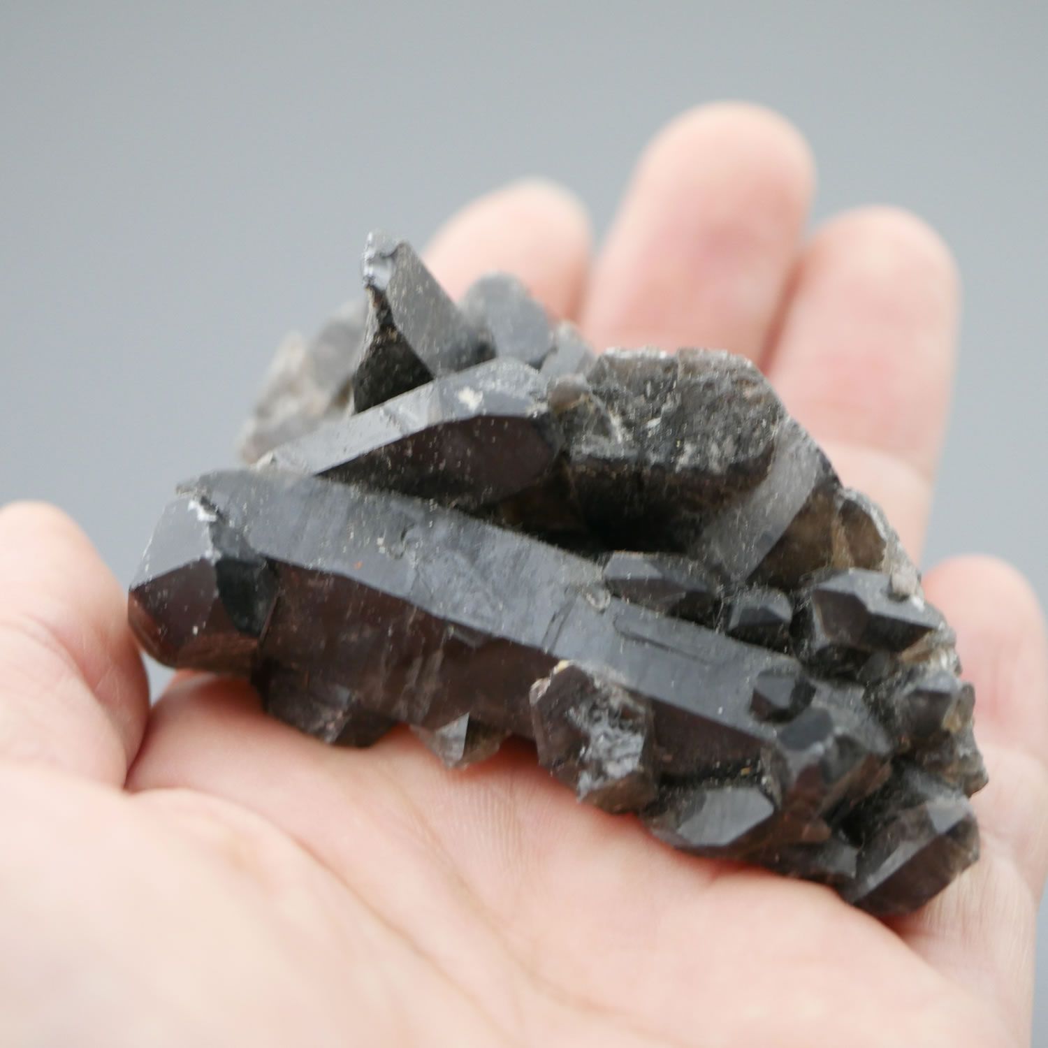 高品質 チベット産 モリオン 原石 クラスター 黒水晶 ケアンゴーム 261g モリオン クラスター ケアンゴーム クラスター チベット産 黒