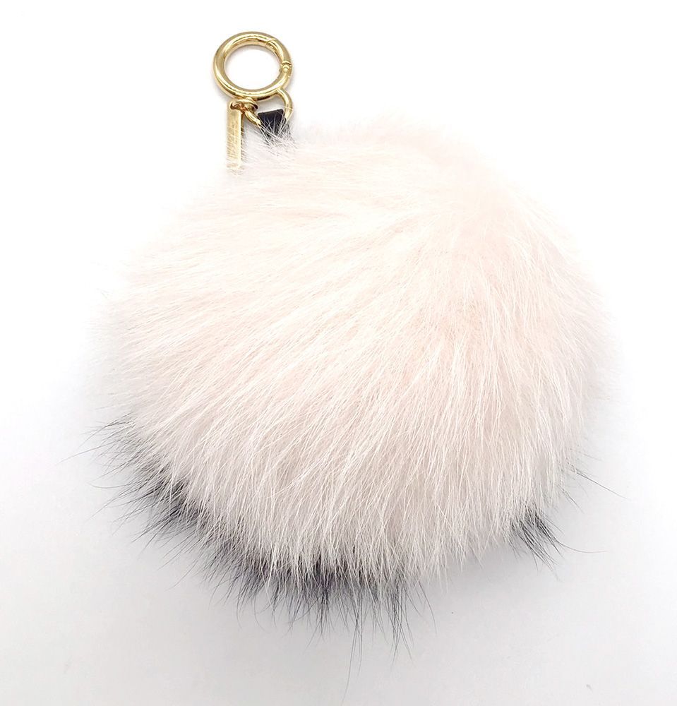FENDI フェンディ ポンポン バッグチャーム ピンク×ブルー（中古