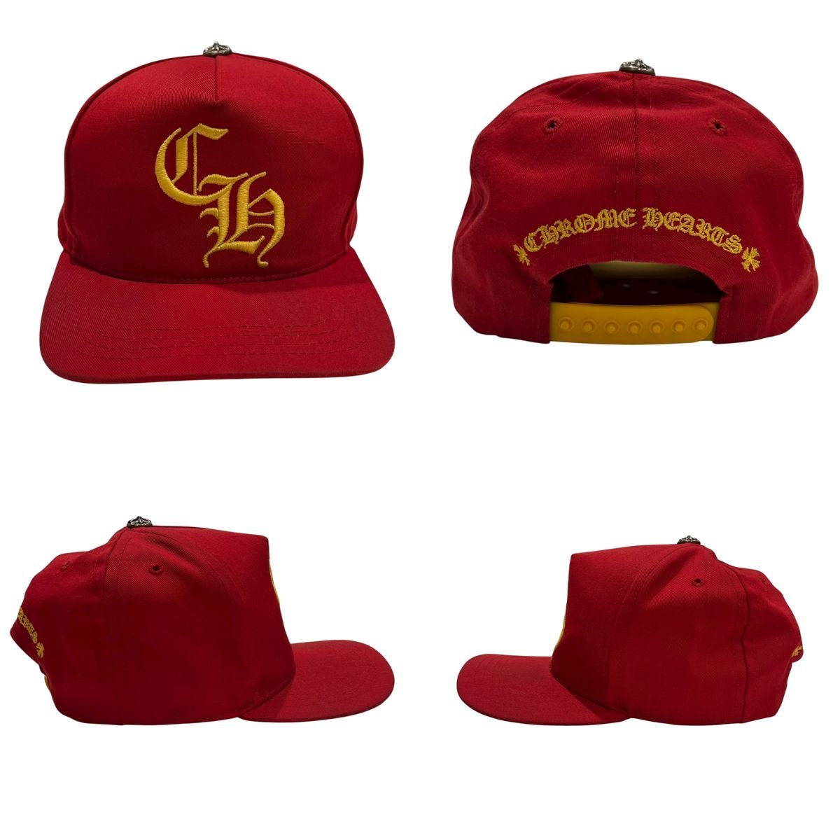 Chrome Hearts 赤 十字架刺繍 ベースボールキャップ CHROME HEARTS CHレッドベースボールキャップ｜CHレッドキャップ