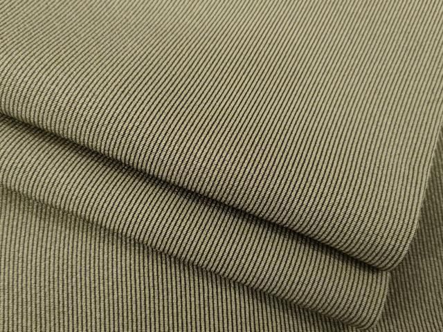 平和屋着物●江戸小紋 万筋 利休色×黒鳶色 正絹 AABC6153ck