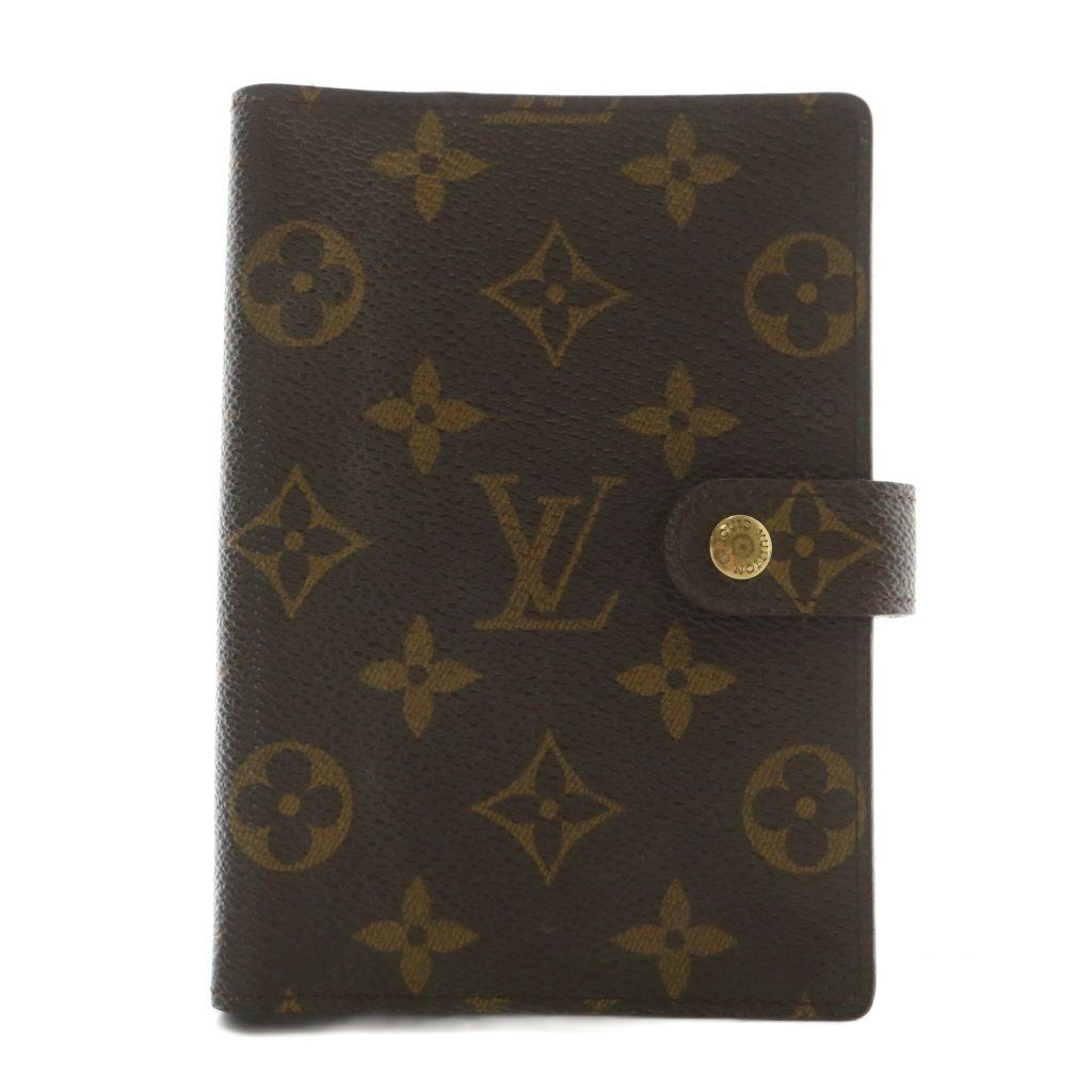 ルイヴィトン LOUIS VUITTON アジェンダ PM システム手帳カバー PVC レザー モノグラム 総柄 茶色 ブラウン |XZ OH GY17
