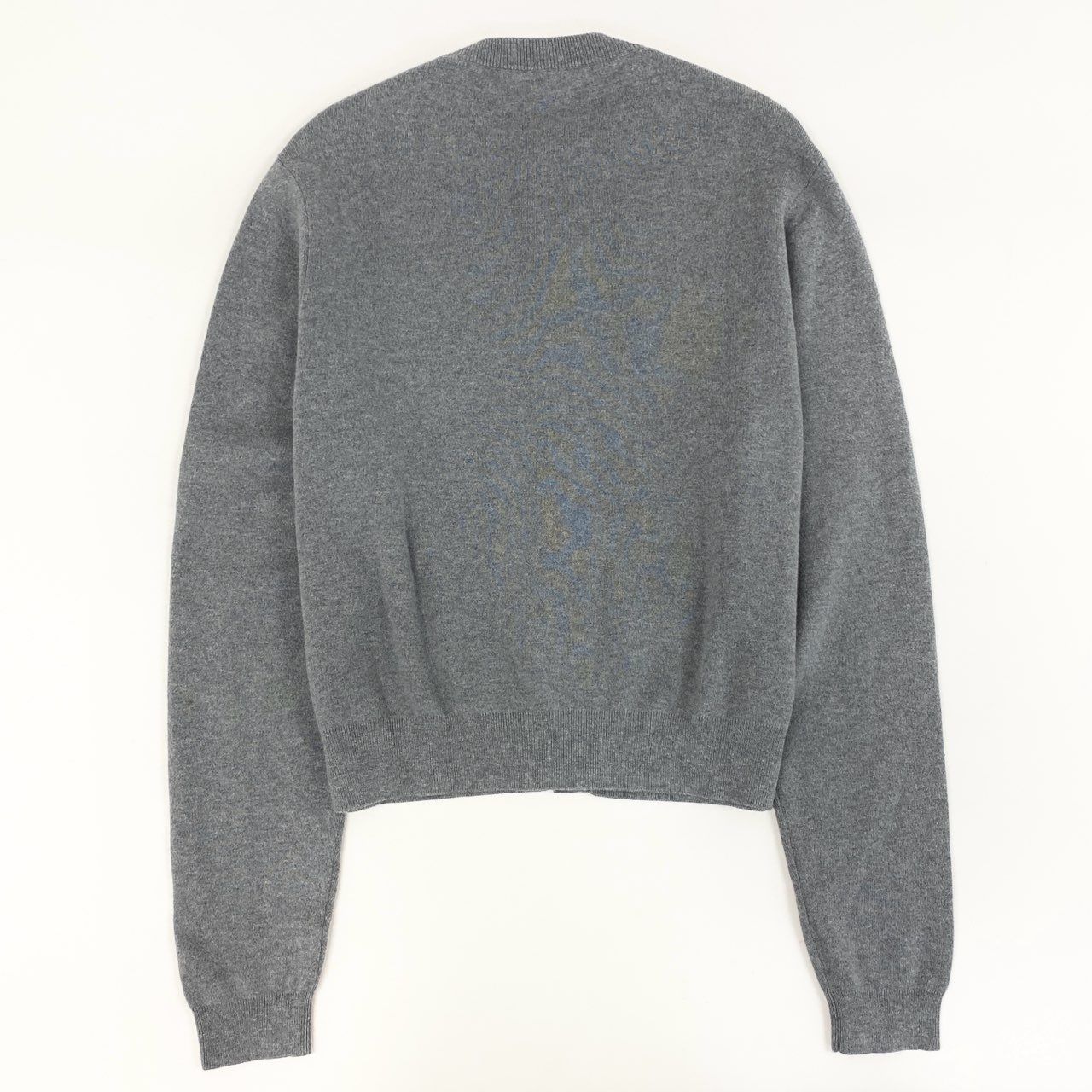 CABaNコットンカシミヤクルーネックカーディガン チャコールグレーS