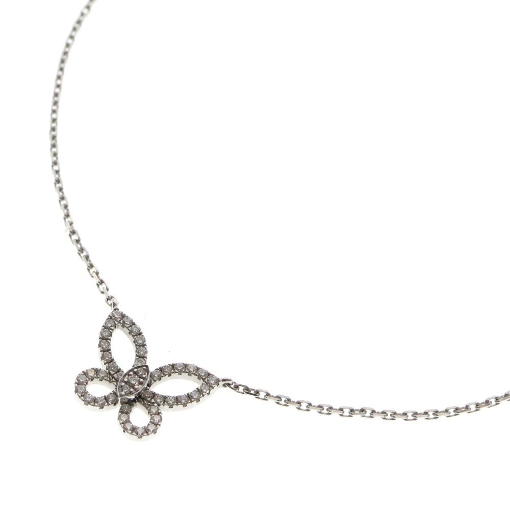 GRAFF (グラフ) ミニ バタフライ シルエット ダイヤネックレス Au750