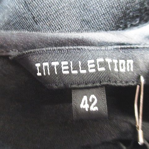 インテレクション INTELLECTION 長袖 膝丈 ワンピース 42 黒系  