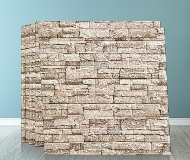 新入荷☆新品、未使用☆40枚 70cm×77cm 厚さ3mm 背景壁 3D立体レンガ 