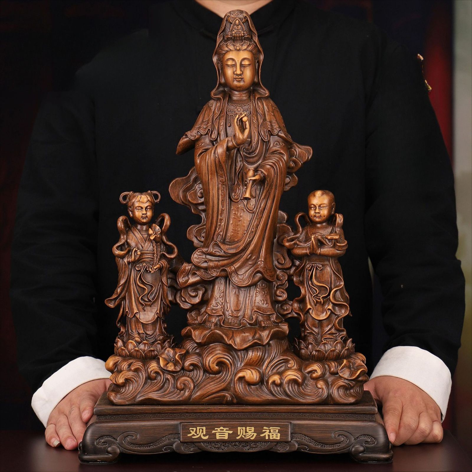 観音菩薩 仏像 像 置物 オブジェ 幸運 金運 健康運 出世運 家庭運 家内