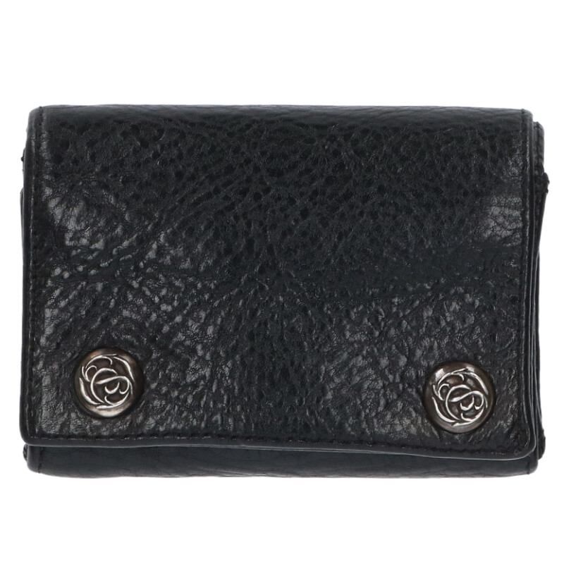 クロムハーツ 3FOLD|3フォールド フローラルボタンレザーウォレット財布 メンズ