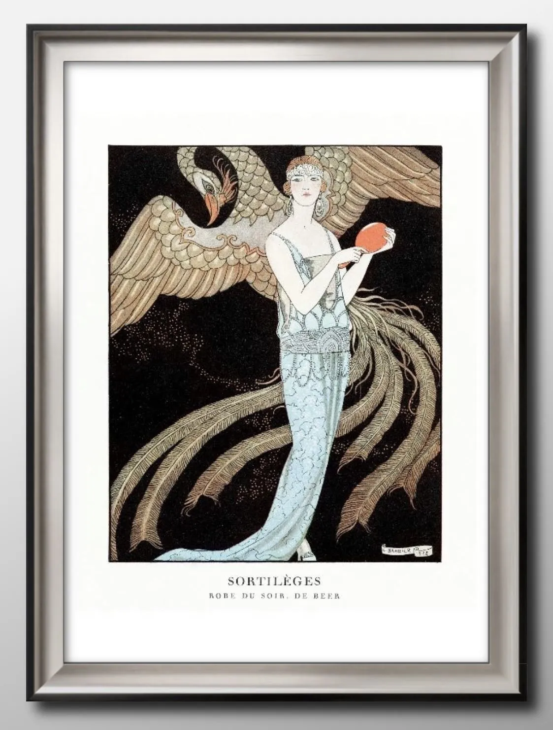 ジョルジュ・バルビエ、希少画集画・特殊紙、新品高級額装付 2025年