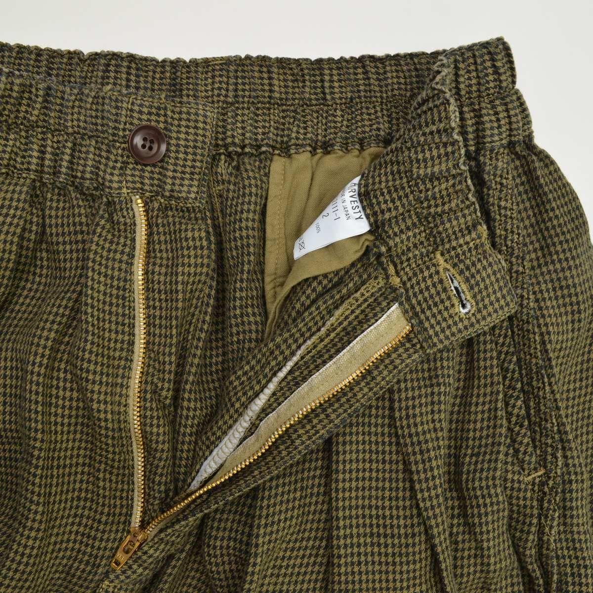 LINEN HOUNDSSTOOTH サーカスパンツ HARVESTY⁄ハーベスティ CIRCUS