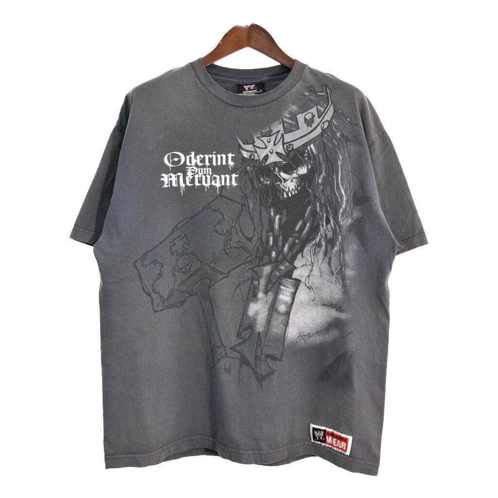 00年代 WWE プロレス ブレイ ワイアット Bray Wyatt 半袖Ｔシャツ グレー メンズ X-LARGE 古着 T8636