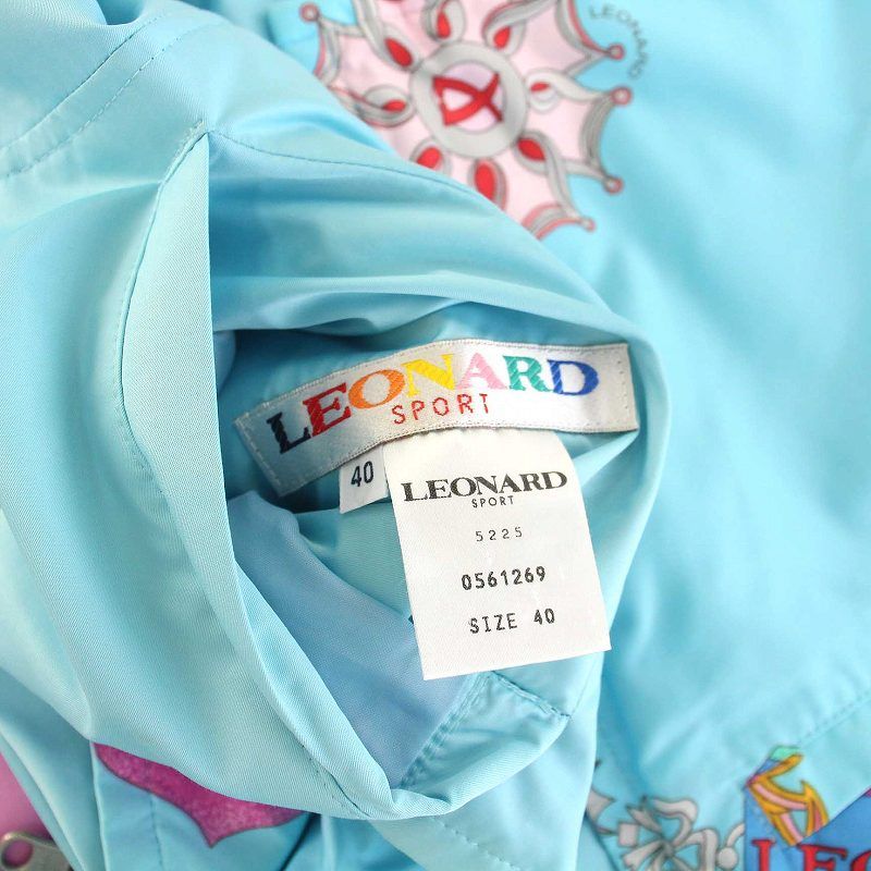 【美品】レオナールSPORT　リバーシブル中綿ベスト　40サイズ レオナールスポーツ LEONARD SPORT リバーシブル 中綿ベスト 花