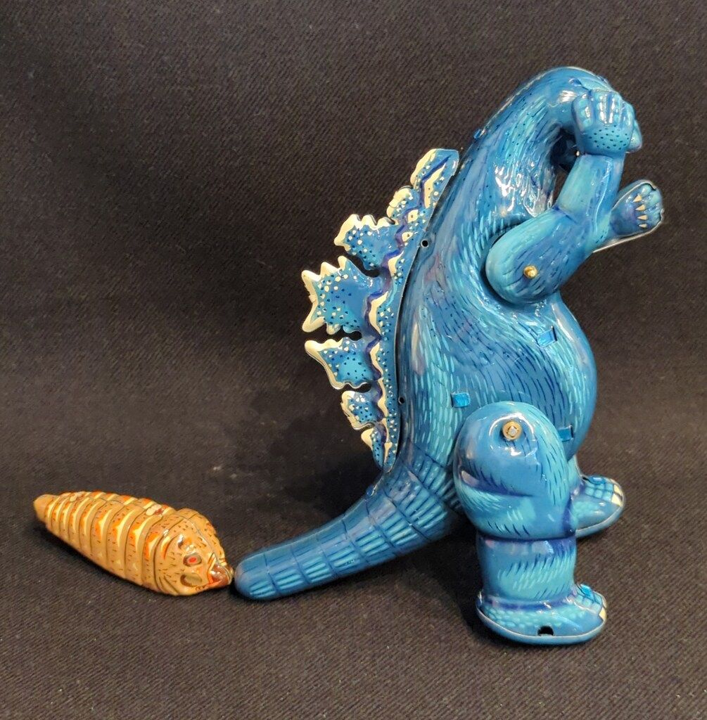 ゴジラ＆モスラ幼虫ブリキビリケン商 会 ゴジラ&モスラ幼虫 ブリキ ビリケン商会
