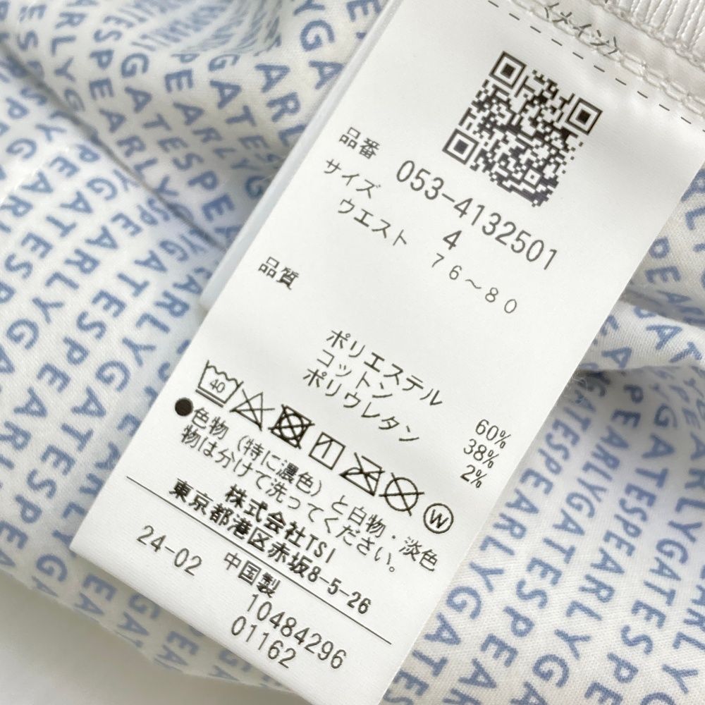 サイズ：4 PEARLY GATES パーリーゲイツ 2024年 ハーフパンツ ホワイト