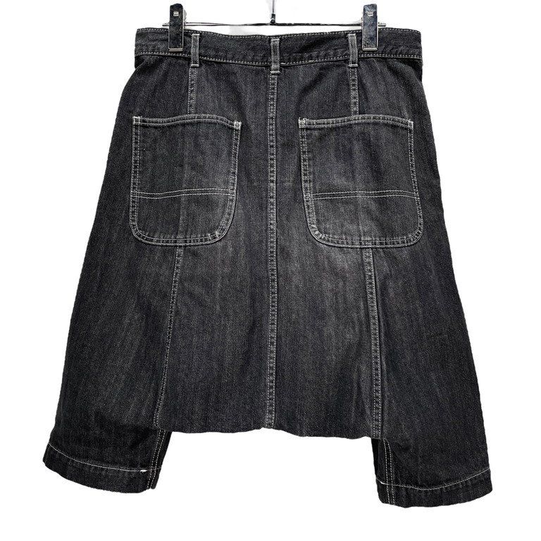 BLACK COMME des GARCONS ブラックデニムサルエルパンツ ドロップ