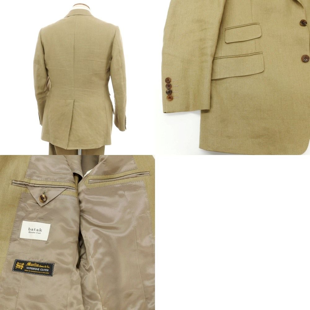 中古】バタクハウスカット batak house cut リネン 3つボタンスーツ 